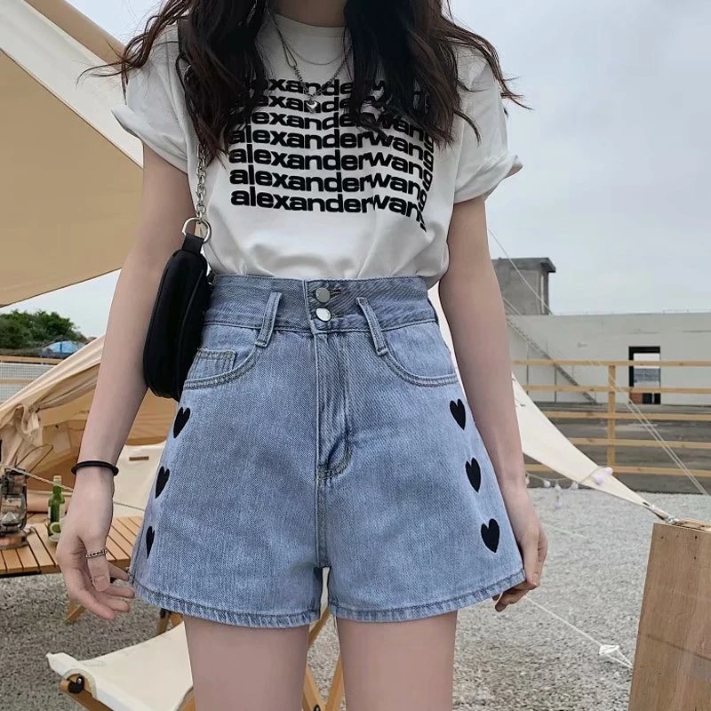 Women S High Waist Denim Shorts Casual Wear Street Wear Fashion Embroidery 21 Jeans Aliexpress Women S High Waist Denim Shorts Casual Wear Street Wear Fashion Embroidery 21 Jeans Aliexpress
