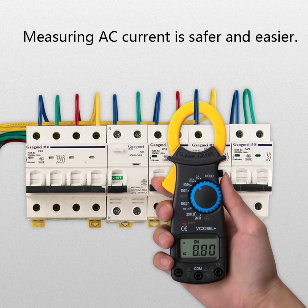 Высокоточный мультиметр токовые клещи цифровой клещи Вольтметр Амперметр ток Ома тестер напряжения VC3266L