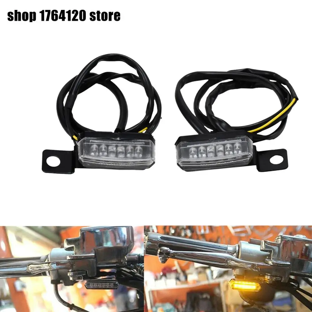 

2pcs Motorcycle Front Rear LED Mini Turn Signal Light Blinker Light EM Indicators Light For Harley Sportster Dyna Custom Model