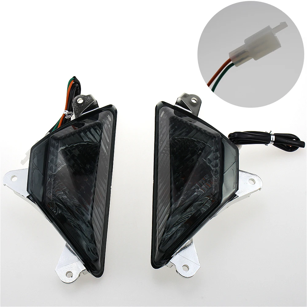 Передняя Поворотная сигнальная лампа для Kawasaki Ninja 300 650 ER6F ER 6F ER-6F zxzx6r ZX 6R 636 - Цвет: BlackB