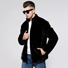 Стиль, осень и зима, стиль, мужская одежда из искусственного меха, пальто из кожи норки, модное мужское пальто из кожи норки Haining