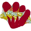 reusable cloth pads for periods, red micro-fleece inner menstrual pad with wings, 4 sizes women sanitary day and night pads 3