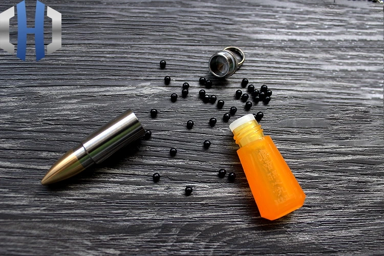 Латунь+ титан кулон брелок водонепроницаемый Pill Box с цепочкой ожерелье
