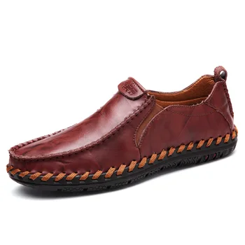 

Men Slip On Casual Shoes 2020 Fashion Men Brand Design Leather Driving Shoes Spring Men's Loafers Moccasins Handmade