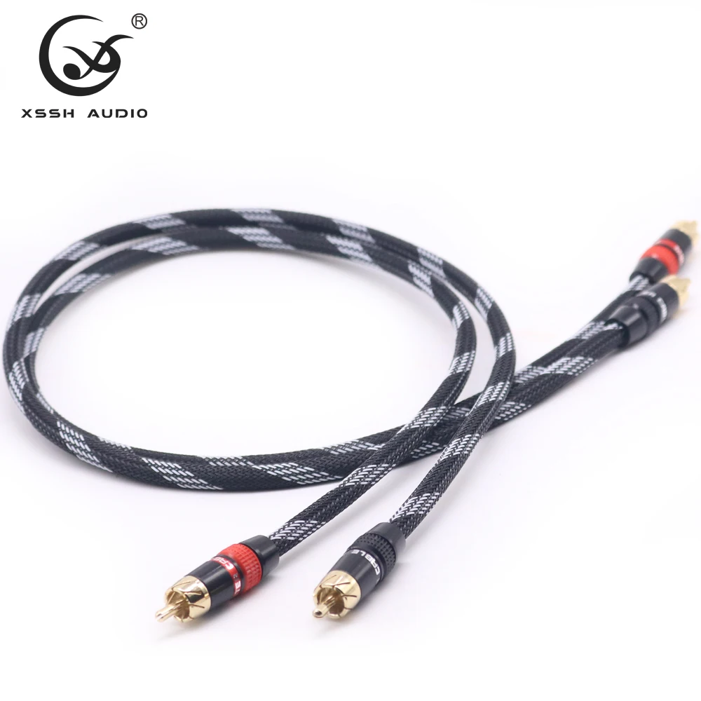 HI end HiFi высокое качество YIVO XSSH Аудио Видео DIY Hifi RCA кабель 4N OFC 2RCA штекер аудио