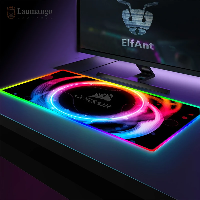Большой игровой коврик для мыши RGB черный Corsair | Компьютеры и офис