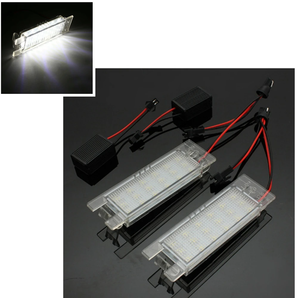 For Opel Zafira B Astra H Corsa D Insignia 2x License Plate LED Light