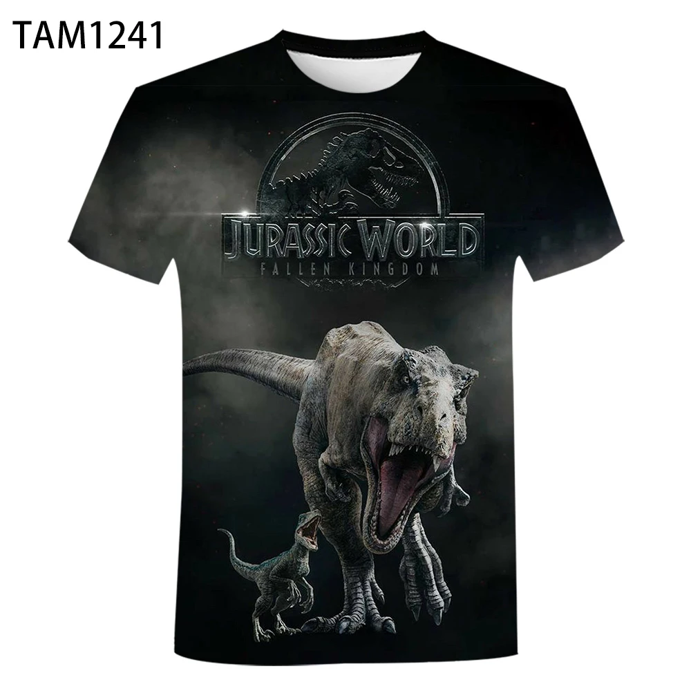 Футболка с 3D принтом парка Юрского периода для мужчин и женщин Детская уличная