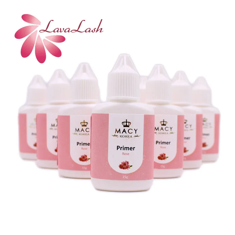 

10 Bottles MACY Primer Eyelash Glue Rose-Scented False Eyelashes Extension Lash Glue Wholesale 15ml Makeup Tool Eyelash Stronger