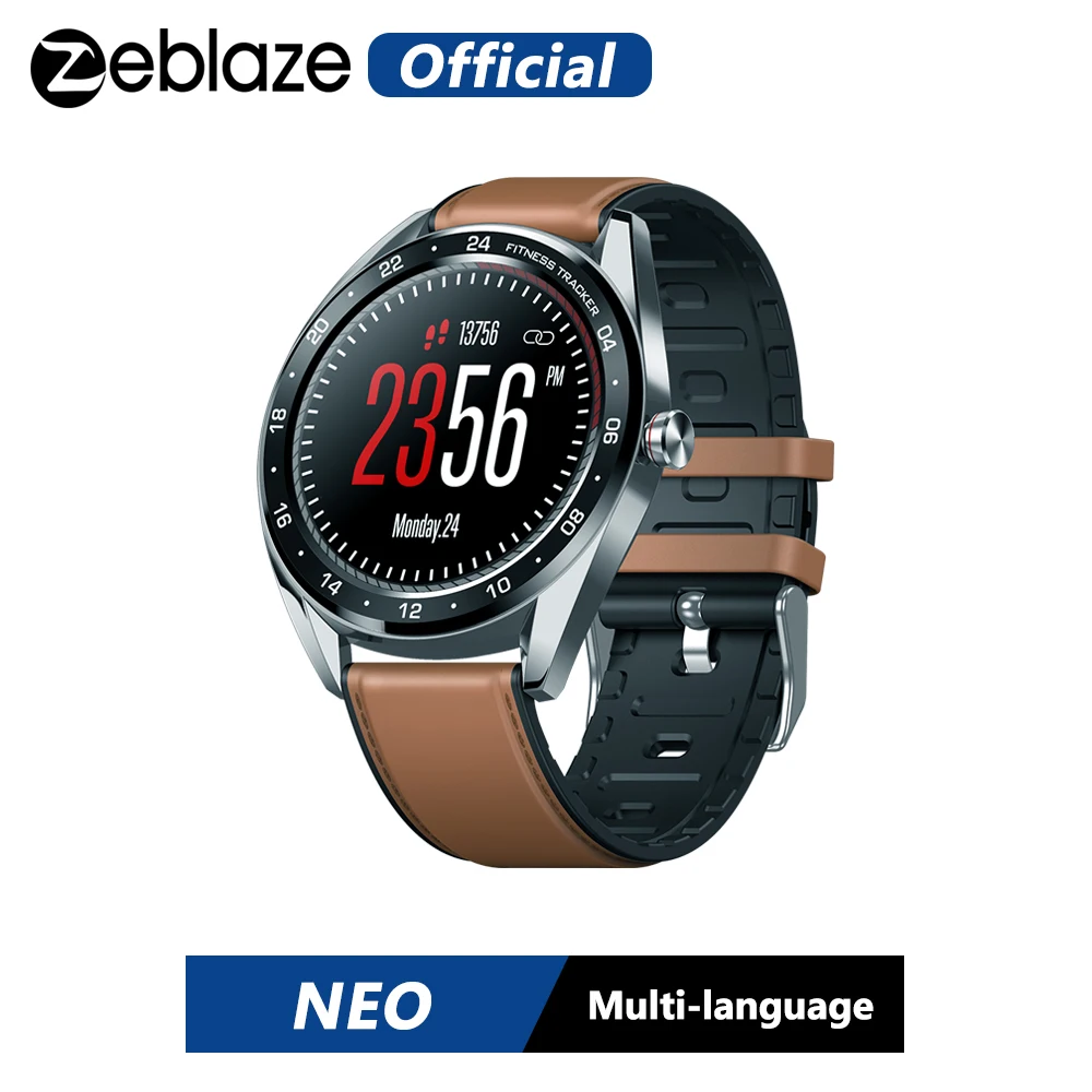 New Zeblaze NEO Series Color Touch Display Smartwatch Heart Rate Blood
Pressure Female health CountDown Call rejection WR IP67