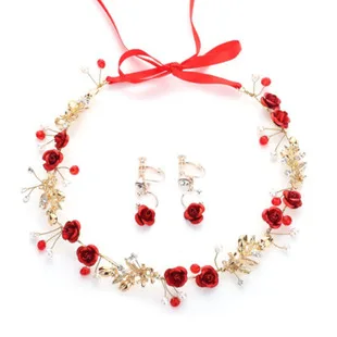 Korean Style Bride Handmade Comb Pearl Flower Crystal Beaded Bracelet Hair Comb Hair Accessories Headdress Accessories Support C