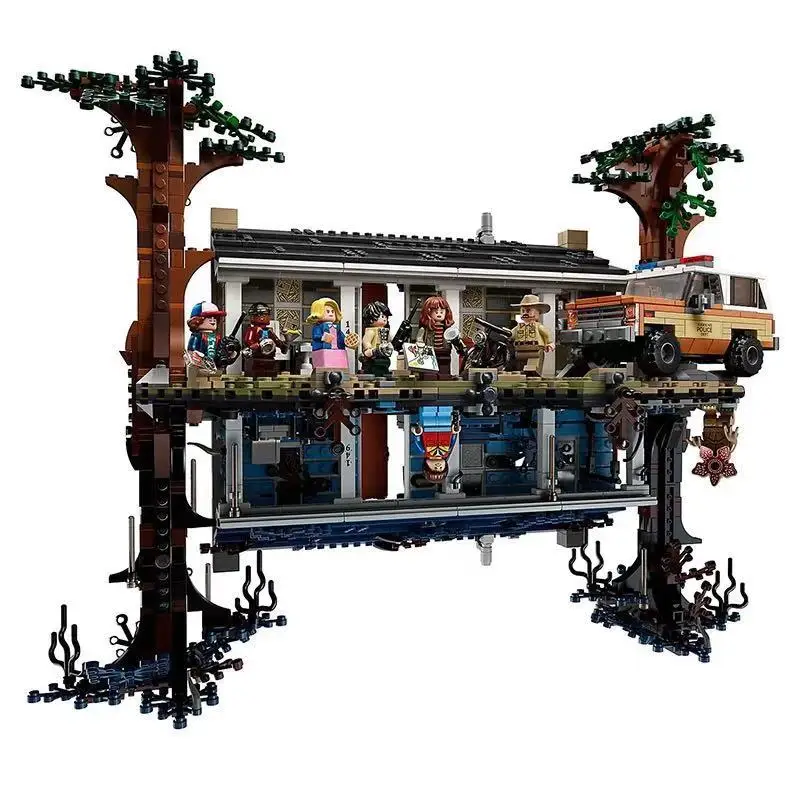 

New 2499pcs Fit For legoinglys Stranger Things 75810 the upside down Building Blocks Bricks Set Children Toys Christmas Gifts
