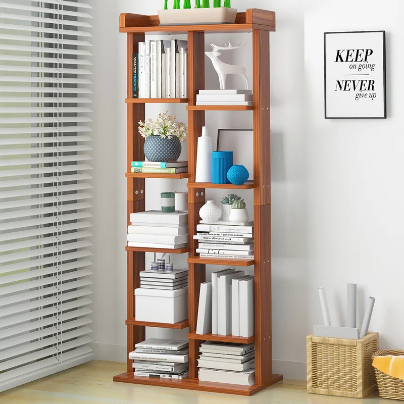 

Simple Bookcase Modern Minimalist Floor Storage Shelf Multi-functional Household Creative Cabinet Province Space Bookcase