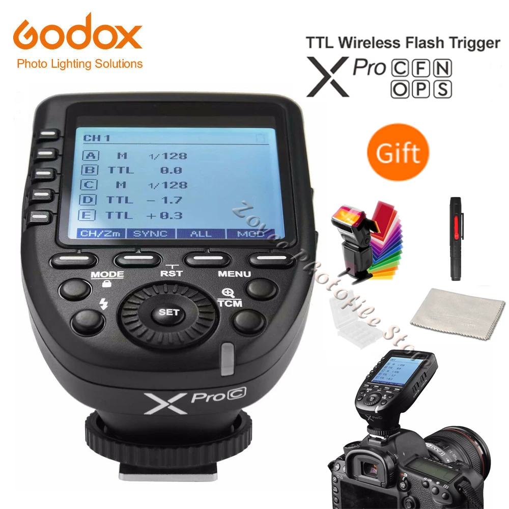 Godox XPro XPro C N XPro O XPro F XPro XPro S P Transmissor 2.4G HSS TTL Gatilho Flash para Canon Nikon Sony Pentax Olympus Fuji|Liberação do obturador| -