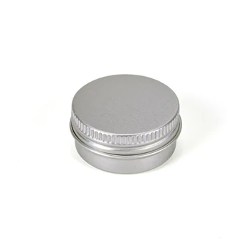 5ml--250ml Various Sizes Silver Metal Tin Cans Aluminium Container For Candles Making Cosmetic Aluminum Cans Aluminum Boxes Silver Aluminum Tins Cans Screw Top Round Candle Spice Tins Cans Lid Containers 4