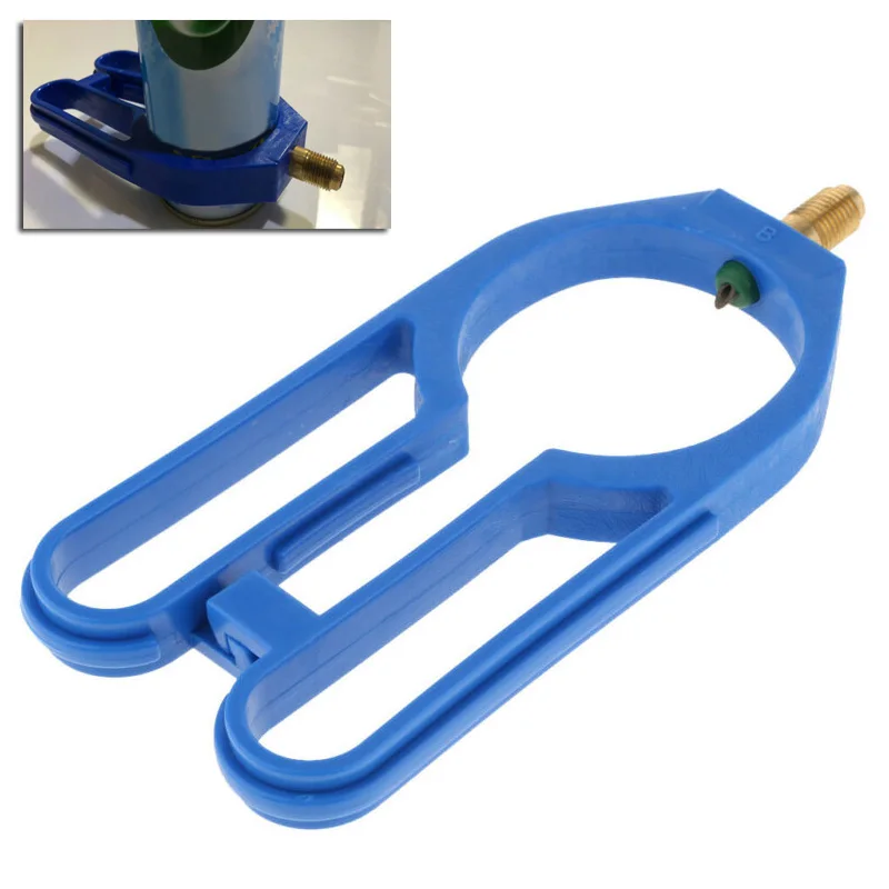 Авто Синий R134a хладагент диспенсер может бутылка кран-открывашка 1/4SAE заменяет