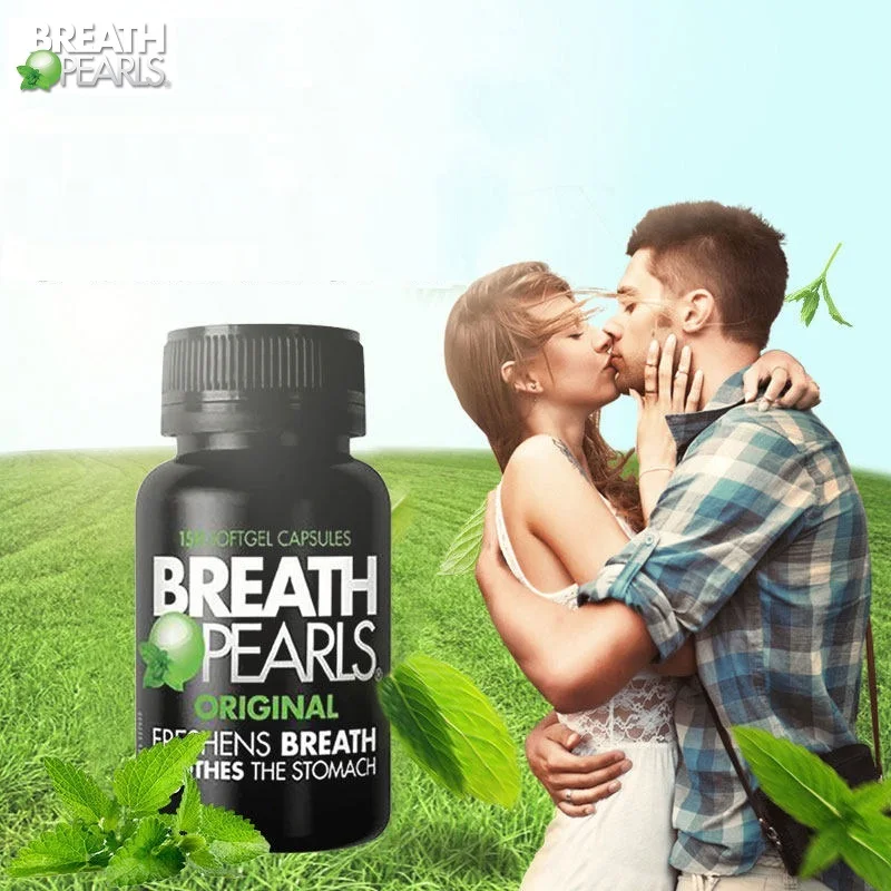 

Australia Natural Peppermint Flavour Long Lasting Kiss Fresh Breath Pearls 150 FRESHENER Fight Bad Breath NoSugar Soothe Stomach