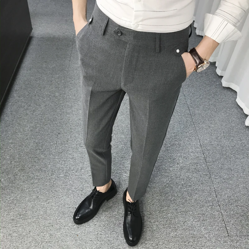 Spring Summer New Dress Pants Men Brand 