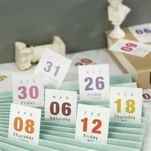365 dias 2021 mini calendário de mesa material papel bolso livro planejador de mesa anual organizador datas lembrete calendário planejador
