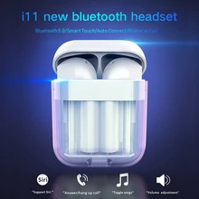 Беспроводные наушники TWS Bluetooth 5,0, наушники i11Mini, спортивные наушники, стерео звуковая гарнитура для всех смартфонов iPhone Android