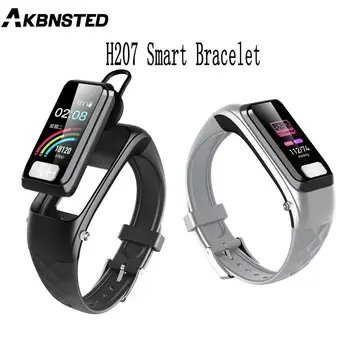 

AKBNSTED H207 Bluetooth Earphone 2 in 1 ECG+PGG Heart Rate Blood Oxygen Blod Pressure Smart Watch Call Function Smart Bracelet
