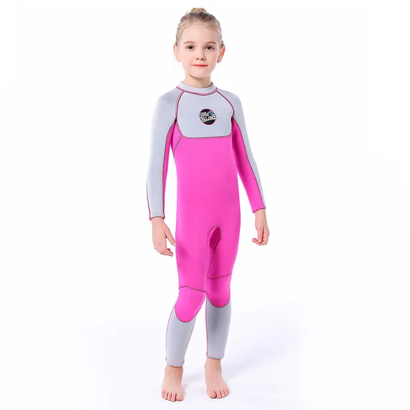 

3MM Neoprene Wetsuits Kids One-piece Swim Wears Diving Suits Long Sleeves Boys Girls Surfing Children