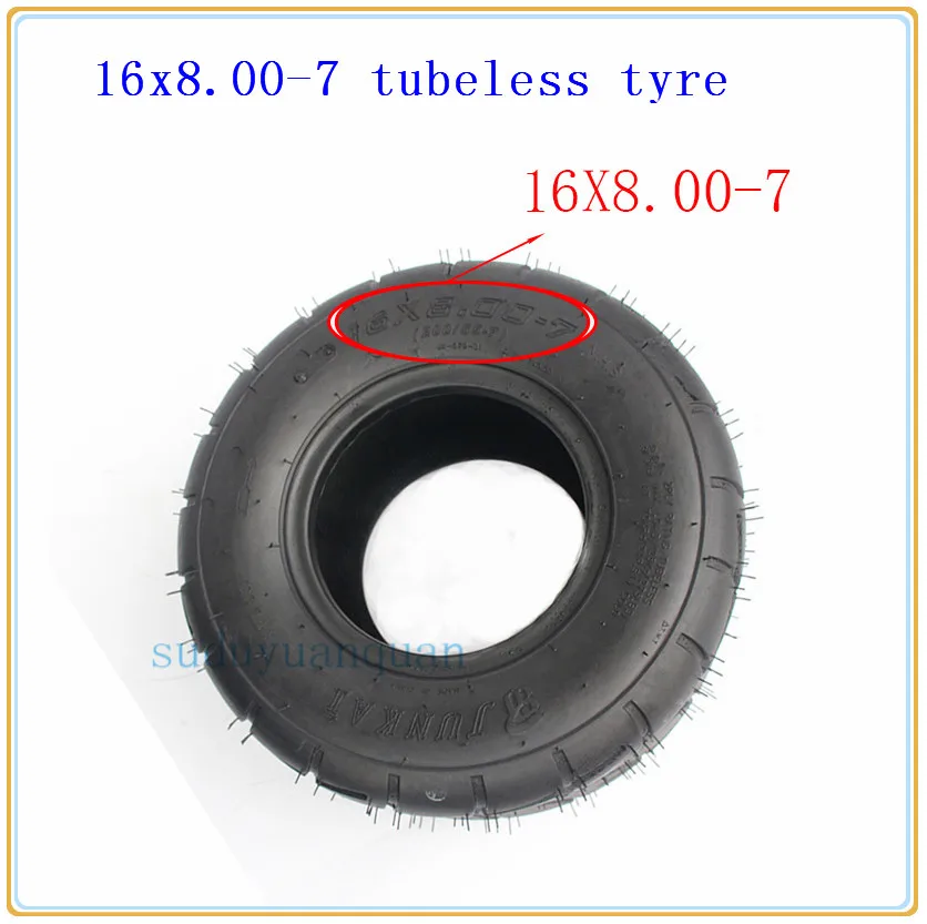 16x8. 00-7 бескамерные шины 16X8-7 износостойкие дорожные вакуумные шины подходит для пляжного автомобиля ATV Go-kart четырехколесные колесные диски