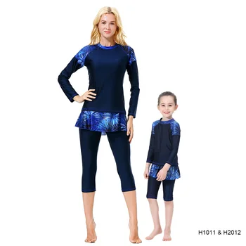 

WEPBEL Muslim Swimwear 3pcs Swimming Hat + Full Sleeve Top + Long Pants Muslimah Swim Suit