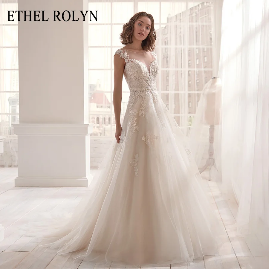 ETHEL ROLYN винтажное свадебное платье с открытыми плечами романтические аппликации из бисера сексуальные свадебные платья для любимой Vestido De Noiva