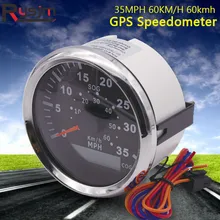 85 мм дизельный двигатель автомобиль лодка яхта судно gps Спидометр 35MPH 60 км/ч подходит для морской лодки мотоцикл грузовик с красной подсветкой 9-32 в