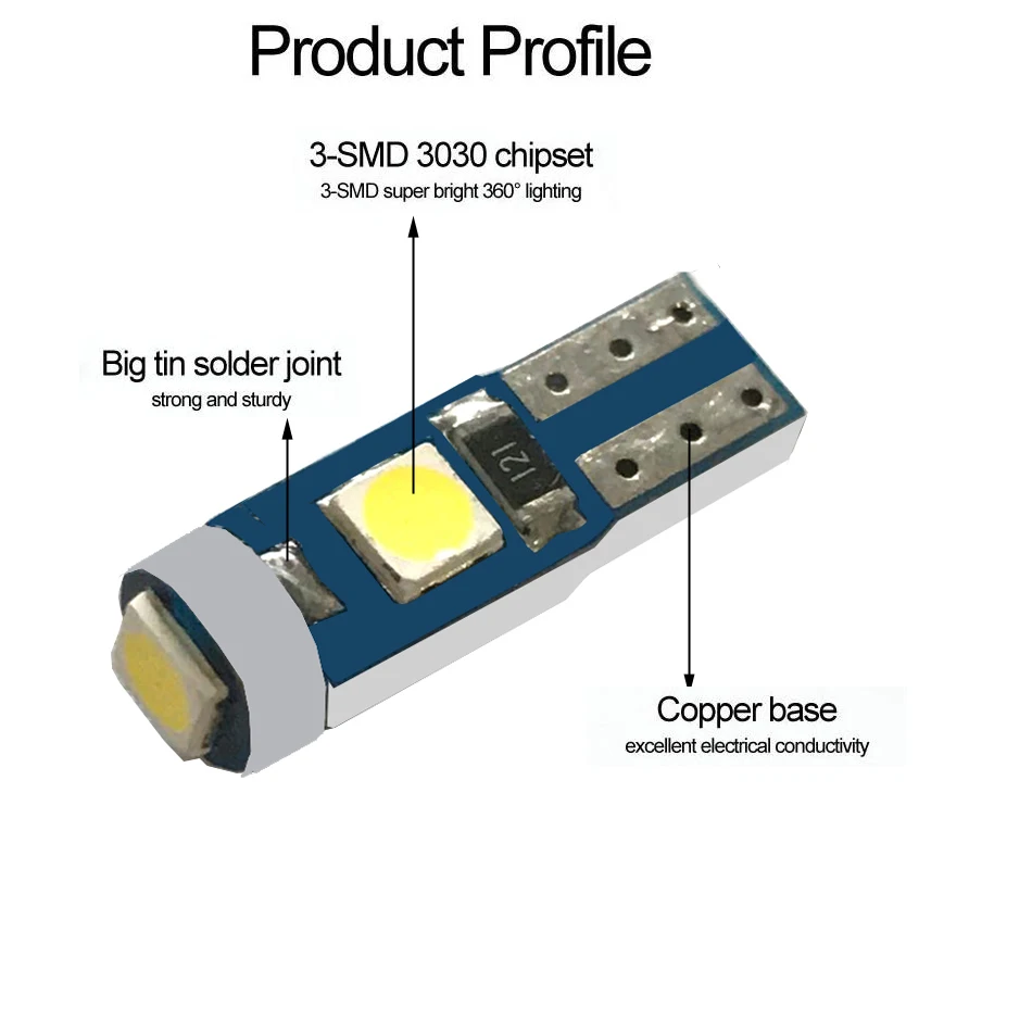  Ʈ 3030 Ĩ  LED Ʈ ڵ    Ŭ , 12V T5 58 74 286 W1.2W, 100 , R129 W140 W163 R107