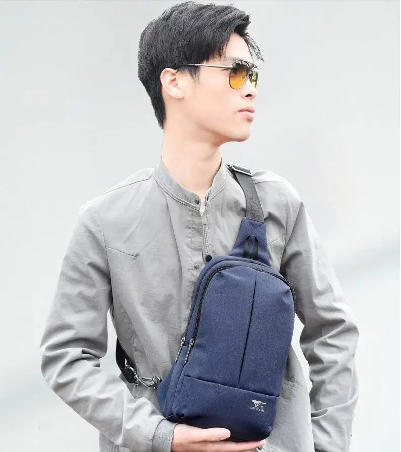 Youth Men chest bag fashion brand sports straddle messenger small straddle bag Male Oxford Fabric versatile shoulder
