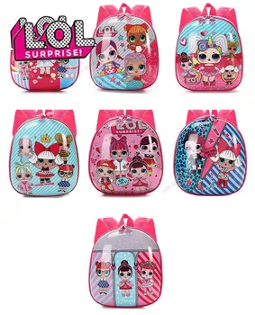 

School bags For Girls LOL Surprise Dolls Cartoon Printing Bag Bookbag toddler Cute Shoulder Waterproof Backpack Birthday Gifts