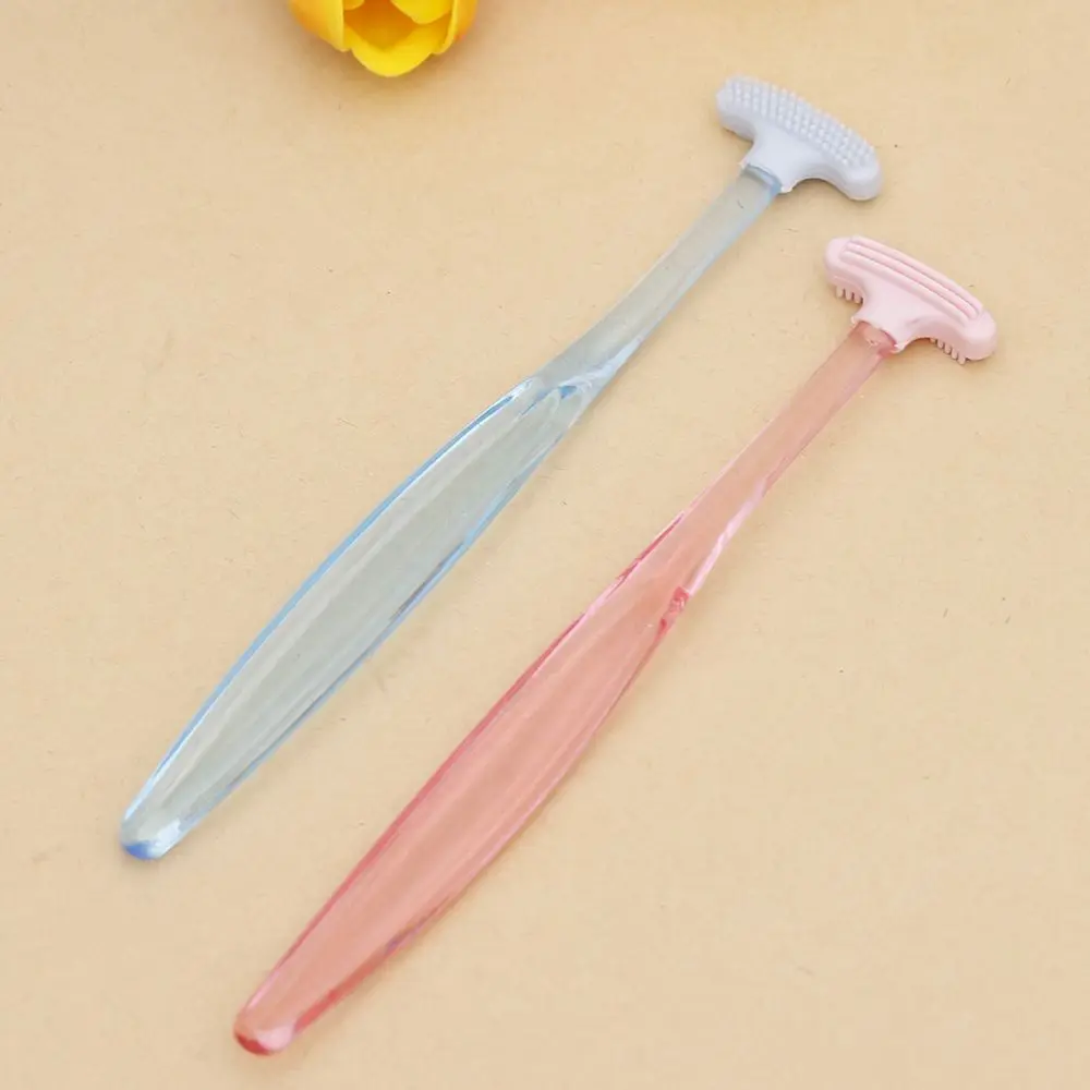 

1Pc Quality Tongue Scraper Oral Hygiene Care Bad Breath Freshener Cleaner Brush Tool Oral Dental Care Clean Brush Scraper Handle