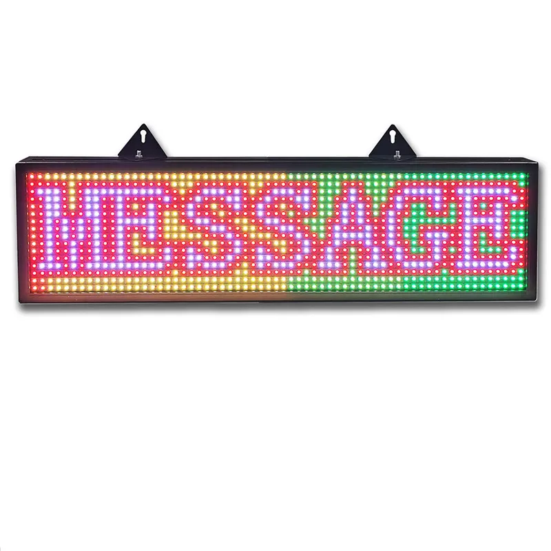 26x8 인치 LED 사인 P10 야외 풀 컬러 스크롤 디스플레이, 프로그래밍 가능한 텍스트 와이파이 LED 메시지 보드 스마트 폰 작동