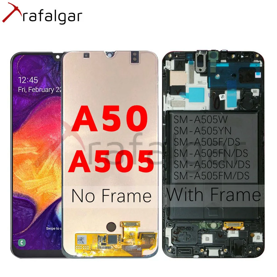 

For SAMSUNG A50 A505 A505F/DS A505FN/DS LCD Display Touch Screen With Frame Replacement For SAMSUNG Galaxy A50 LCD Screen