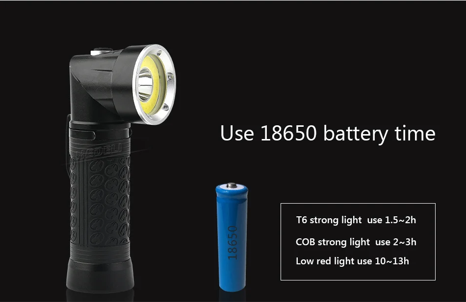 Linternas led recargable de alta potencia xml t6 Многофункциональный COB рабочий светильник инспекционный светильник 90 градусов складной светильник-вспышка