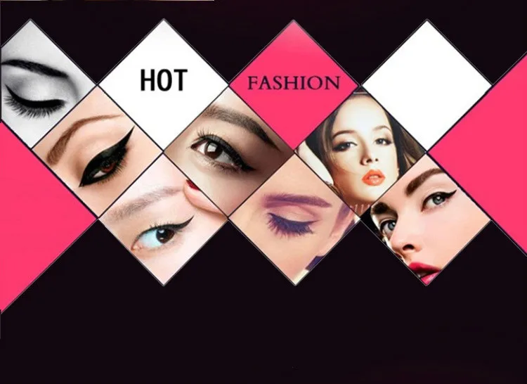 Cool black quick-drying double-headed eyeliner waterproof not blooming multi-color eyeliner pen makeup