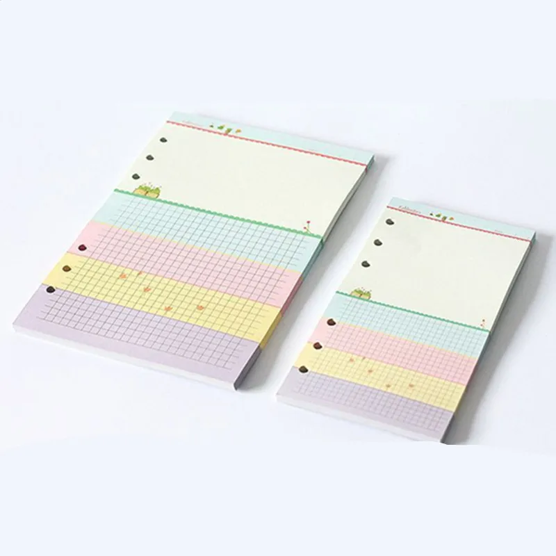 Красочные A5/A6 планировщик дневник вставка заправка расписание Органайзер 45 листов YLM9953 - Цвет: Pattern 4(A5)