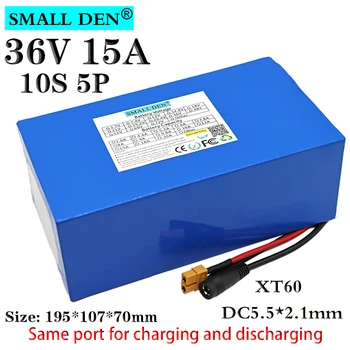 

36V 15Ah 18650 10S5P lithium battery pack XT60 plug 25A BMS 1000W scooter backup power supply electric bicycle modified battery