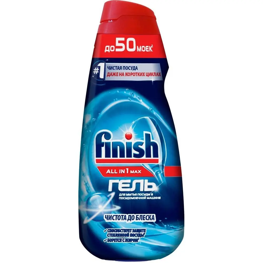 Моющее средство для мытья посуды в посудомоечных машинах FINISH All in 1 Shine&ampProtect гель