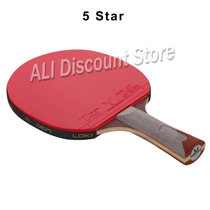

LOKI Professional Table Tennis Racket Carbon Blade with Rubber Ping Pong Bat Advanced Ping Pong Rackets for Fast Attack Arc