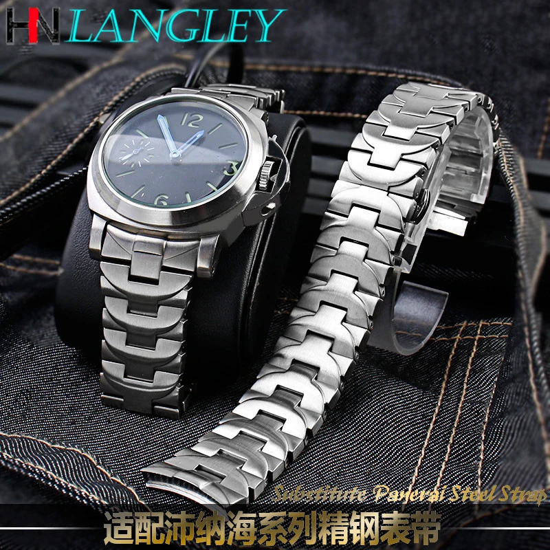 24 мм ремешок для часов PANERAI LUMINOR Марины PAM 164 браслет из нержавеющей стали 316L