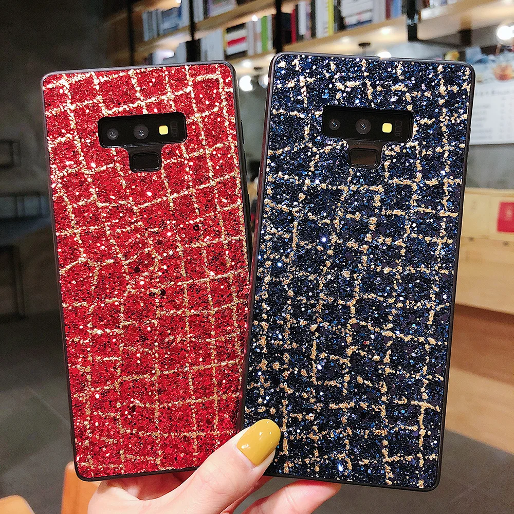 Чехол с блестками для Samsung S10 Plus S9 S8 S10e Note 8 9 A8 2018 A6 S20 | Мобильные телефоны и