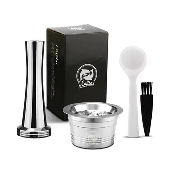 

Stainless steel Refillable Coffee Capsule Pod Filter Dripper Tamper Compatible with cafissimo Coffee Machine