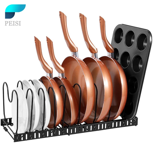 PEISI Pot Rack Pot And Pan Organizer For Cabinet Kitchen Holder