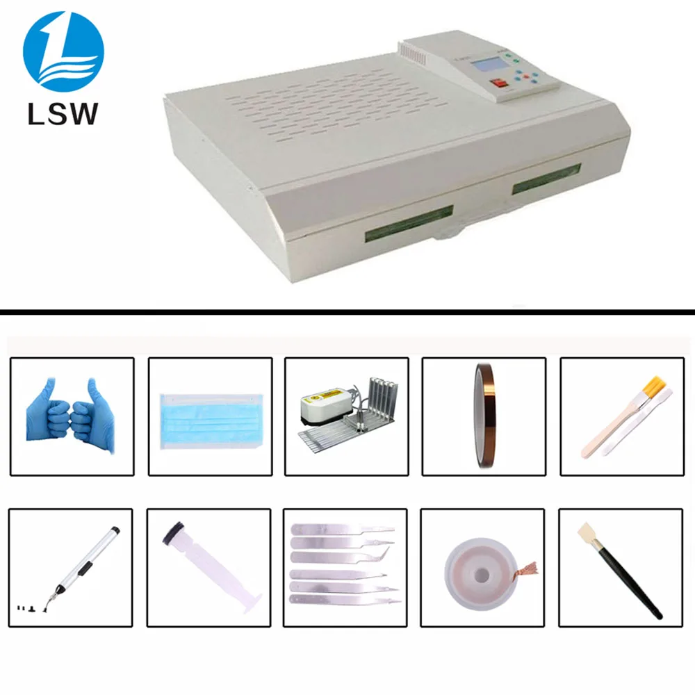 

PUHUI T-962C Infrared IC Heater Soldering Station T962C Reflow Oven BGA SMD SMT Rework Station T 962C Reflow Wave Oven