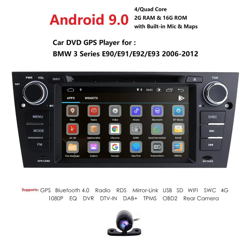 2019 android 9.0 4G Wifi 7 Inch 2G RAM Car DVD player For BMW E90 E91 E92 E93 2006 2007 2008 2009 2010 2011 2012 Camera DAB+ OBD 2019 android 9.0 4G Wifi 7 Inch 2G RAM Car DVD player For BMW E90 E91 E92 E93 2006 2007 2008 2009 2010 2011 2012 Camera DAB+ OBD