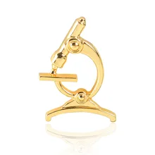 Europe And America Hot Selling Accessories Creative Doctor Microscope Alloy Brooch Fashion Medical Care Equipment Accessories Ba