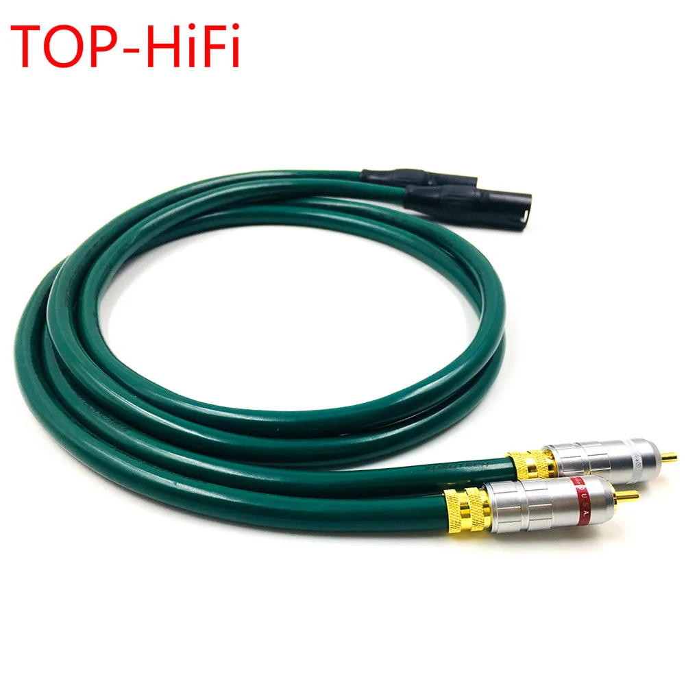 

TOP-HiFi Pair US-CMC RCA to XLR Balacned Audio Cable RCA Male to XLR Male Interconnect Cable with FURUTECH FA-220